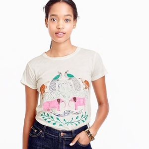 J. Crew Pink Elephants T-Shirt